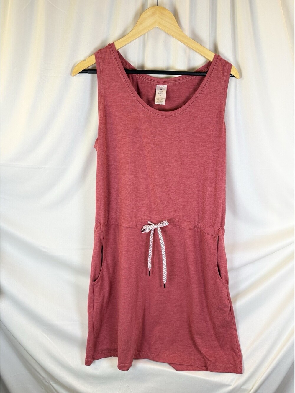 Members Mark Sporty Favorite Soft Dress Sierra Heather Red Women's Size L SOFT